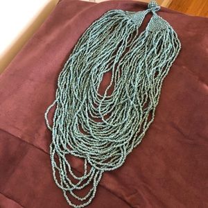 Turquoise Beaded Statement Necklace